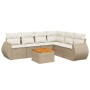 Set aus 7-teiligen Gartensofas und Kissen, synthetisches Rattan, beige von , Gartensets - Ref: Foro24-3257353, Preis: 533,65 ...