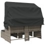 2-seater garden sofa with canopy and gray PE rattan stools by , Outdoor sofas - Ref: Foro24-365801, Price: 369,24 €, Discount: %