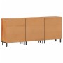 Set of 3 solid acacia wood auxiliary cabinets measuring 60x33x75 cm each. by , Sideboards - Ref: Foro24-3206286, Price: 447,9...