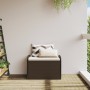 Storage bench with brown synthetic rattan cushion 80x51x52 cm by , garden benches - Ref: Foro24-365732, Price: 114,71 €, Disc...