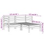 2-Sitzer Gartensofa mit Fußstütze Zirbenholz wachsbraun von , Modulare Sofas für den Außenbereich - Ref: Foro24-838023, Preis...