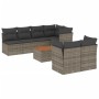 Set of garden sofas and cushions 8 pieces synthetic rattan gray by , Garden sets - Ref: Foro24-3255850, Price: 483,99 €, Disc...