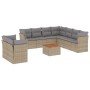 Garden sofa set with beige mixed cushions 11 pieces PE rattan by , Garden sets - Ref: Foro24-3256045, Price: 731,90 €, Discou...