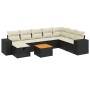 Set aus 8-teiligen Gartensofas und Kissen Kunstrattan schwarz von , Gartensets - Ref: Foro24-3265207, Preis: 554,56 €, Rabatt: %