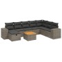 Garden furniture set 9 pieces and gray synthetic rattan cushions by , Garden sets - Ref: Foro24-3265211, Price: 601,70 €, Dis...