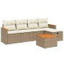 Garden sofa set with 6-piece synthetic rattan beige cushions by , Garden sets - Ref: Foro24-3265293, Price: 441,99 €, Discoun...