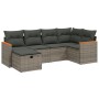 6-piece garden furniture set with gray synthetic rattan cushions by , Garden sets - Ref: Foro24-3265302, Price: 391,06 €, Dis...