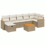 Garden sofa set with beige cushions, 8 pieces, PE rattan. by , Garden sets - Ref: Foro24-3265321, Price: 597,64 €, Discount: %