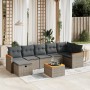 Garden sofa set 8 pieces and gray synthetic rattan cushions by , Garden sets - Ref: Foro24-3265323, Price: 505,66 €, Discount: %