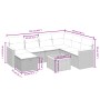 Garden sofa set with beige cushions, 8 pieces, PE rattan. by , Garden sets - Ref: Foro24-3265335, Price: 597,64 €, Discount: %