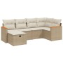 Garden sofa set with 6-piece synthetic rattan beige cushions by , Garden sets - Ref: Foro24-3265300, Price: 520,38 €, Discoun...