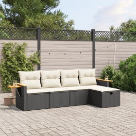 5-teiliges Gartenmöbel-Set und Kissen aus synthetischem Rattan schwarz von , Gartensets - Ref: Foro24-3265501, Preis: 321,87 ...