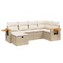 Garden sofa set with 6-piece synthetic rattan beige cushions by , Garden sets - Ref: Foro24-3265517, Price: 606,86 €, Discoun...