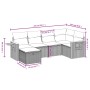 Set aus 6-teiligen Gartensofas und Kissen Kunstrattan schwarz von , Gartensets - Ref: Foro24-3265515, Preis: 409,79 €, Rabatt: %