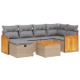 Set Gartensofas mit beigen Kissen Mix 7 Stück PE Rattan von , Gartensets - Ref: Foro24-3265742, Preis: 484,44 €, Rabatt: %