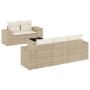 Juego de sofás jardín con cojines 6 pzas ratán sintético beige de , Sofás modulares de exterior - Ref: Foro24-3222297, Precio...