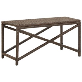 Brown synthetic rattan garden bench 80 cm by vidaXL, garden benches - Ref: Foro24-46209, Price: 72,99 €, Discount: %