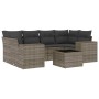 7-piece garden sofa set with gray PE rattan cushions by , Modular outdoor sofas - Ref: Foro24-3222319, Price: 496,39 €, Disco...