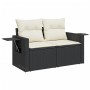 Set aus 8-teiligen Gartensofas und Kissen Kunstrattan schwarz von , Gartensets - Ref: Foro24-3220485, Preis: 525,54 €, Rabatt: %