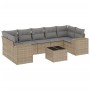 Set Gartensofas mit beigen Kissen 8 Stück PE Rattan von , Modulare Sofas für den Außenbereich - Ref: Foro24-3222338, Preis: 5...