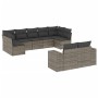 Set de muebles de jardín 9 pzas y cojines ratán sintético gris de , Conjuntos de jardín - Ref: Foro24-3223019, Precio: 609,22...