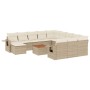 Set sofás de jardín con cojines 13 pzas ratán sintético beige de , Sofás modulares de exterior - Ref: Foro24-3224868, Precio:...