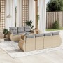 Garden sofa set with beige cushions, 8 pieces, PE rattan. by , Garden sets - Ref: Foro24-3224911, Price: 601,36 €, Discount: %