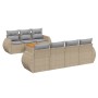 Garden sofa set with beige cushions, 8 pieces, PE rattan. by , Garden sets - Ref: Foro24-3224911, Price: 601,36 €, Discount: %