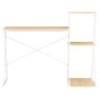 Desk with white and oak shelf 116x50x93 cm by vidaXL, Desks - Ref: Foro24-20291, Price: 104,69 €, Discount: %