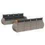 Garden furniture set 9 pieces and gray synthetic rattan cushions by , Garden sets - Ref: Foro24-3224926, Price: 650,48 €, Dis...