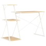 Desk with white and oak shelf 116x50x93 cm by vidaXL, Desks - Ref: Foro24-20291, Price: 104,69 €, Discount: %