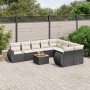 Set Gartensofas 10 Stück Kissen synthetisches Rattan schwarz von , Gartensets - Ref: Foro24-3225160, Preis: 642,93 €, Rabatt: %