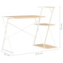 Desk with white and oak shelf 116x50x93 cm by vidaXL, Desks - Ref: Foro24-20291, Price: 104,69 €, Discount: %