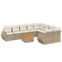 Set Gartensofas mit beigen Kissen 10 Stück synthetisches Rattan von , Gartensets - Ref: Foro24-3225162, Preis: 802,01 €, Raba...