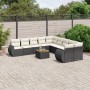 Garden sofa set 11 pieces and black synthetic rattan cushions by , Garden sets - Ref: Foro24-3225195, Price: 736,03 €, Discou...