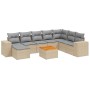 Set mit 9 Gartensofas mit beigen Kissen aus synthetischem Rattan von , Gartensets - Ref: Foro24-3225583, Preis: 606,74 €, Rab...