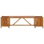 Solid acacia garden bench with 2 planters 150x30x40 cm by vidaXL, garden benches - Ref: Foro24-46344, Price: 81,59 €, Discoun...