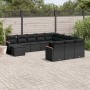 Set Gartensofas 12 Stück Kissen synthetisches Rattan schwarz von , Gartensets - Ref: Foro24-3226580, Preis: 713,32 €, Rabatt: %