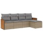 Set Gartensofas mit Kissen 5 Stück synthetisches Rattan beige von , Gartensets - Ref: Foro24-3227599, Preis: 326,99 €, Rabatt: %