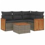 Garden sofa set with 5-piece synthetic rattan gray cushions by , Garden sets - Ref: Foro24-3227621, Price: 356,01 €, Discount: %