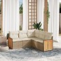 Garden sofa set with 5-piece synthetic rattan beige cushions by , Garden sets - Ref: Foro24-3227640, Price: 450,02 €, Discoun...