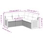 Garden sofa set with 5-piece synthetic rattan gray cushions by , Garden sets - Ref: Foro24-3227642, Price: 365,95 €, Discount: %