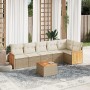 Set aus 7-teiligen Gartensofas und Kissen, synthetisches Rattan, beige von , Gartensets - Ref: Foro24-3227675, Preis: 531,48 ...