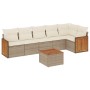 Set aus 7-teiligen Gartensofas und Kissen, synthetisches Rattan, beige von , Gartensets - Ref: Foro24-3227675, Preis: 531,48 ...