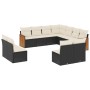 Garden sofa set 11 pieces and black synthetic rattan cushions by , Garden sets - Ref: Foro24-3227764, Price: 642,15 €, Discou...