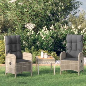 Gartenstühle 2 Einheiten graues synthetisches Rattan von vidaXL, Gartenstühle - Ref: Foro24-46219, Preis: 420,41 €, Rabatt: %