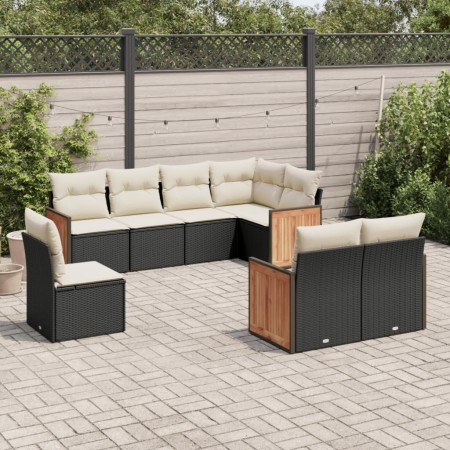 8-piece garden sofa set with black synthetic rattan cushions by , Garden sets - Ref: Foro24-3227841, Price: 577,55 €, Discoun...