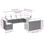 Set aus 8-teiligen Gartensofas und Kissen Kunstrattan schwarz von , Gartensets - Ref: Foro24-3227841, Preis: 558,19 €, Rabatt: %