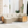 Garden sofa set with 6-piece synthetic rattan beige cushions by , Garden sets - Ref: Foro24-3227857, Price: 505,37 €, Discoun...