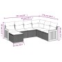 7-piece garden dining set with black synthetic rattan cushions by , Garden sets - Ref: Foro24-3227883, Price: 462,68 €, Disco...